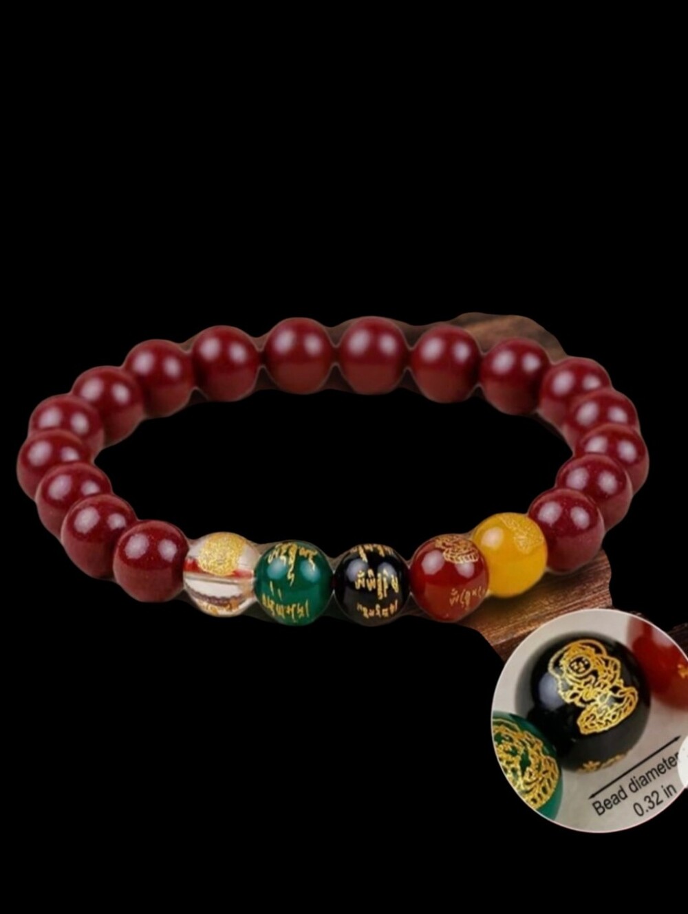 Chinese Feng Shui Good Luck and Wealth Bracelet NWOT - Picture 3 of 3